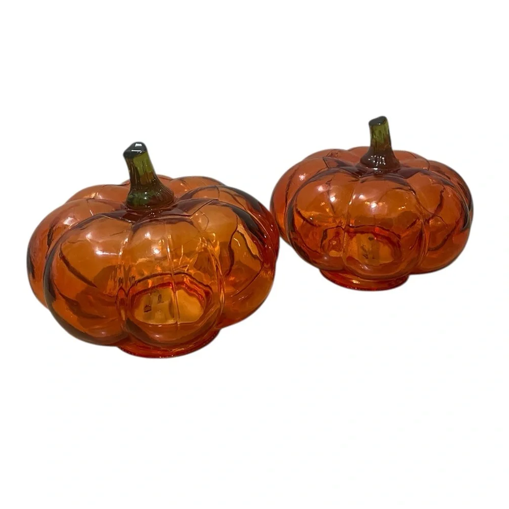 Target LED Glass Pumpkin Decor - Set of 2